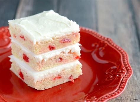 Maraschino Cherry Sugar Cookie Bars Creations By Kara