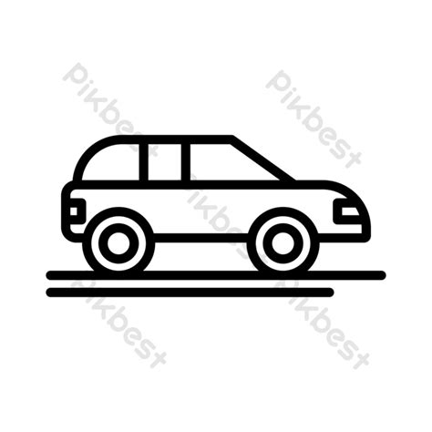 Car Line Vector Icon Png Images Ai Free Download Pikbest