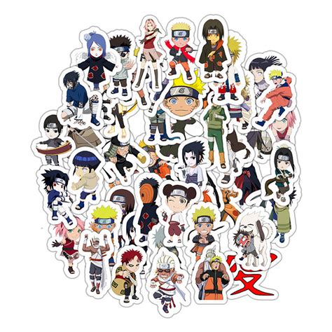 Pcs Naruto Stickers Laptop Anime Skateboard Luggage Graffiti