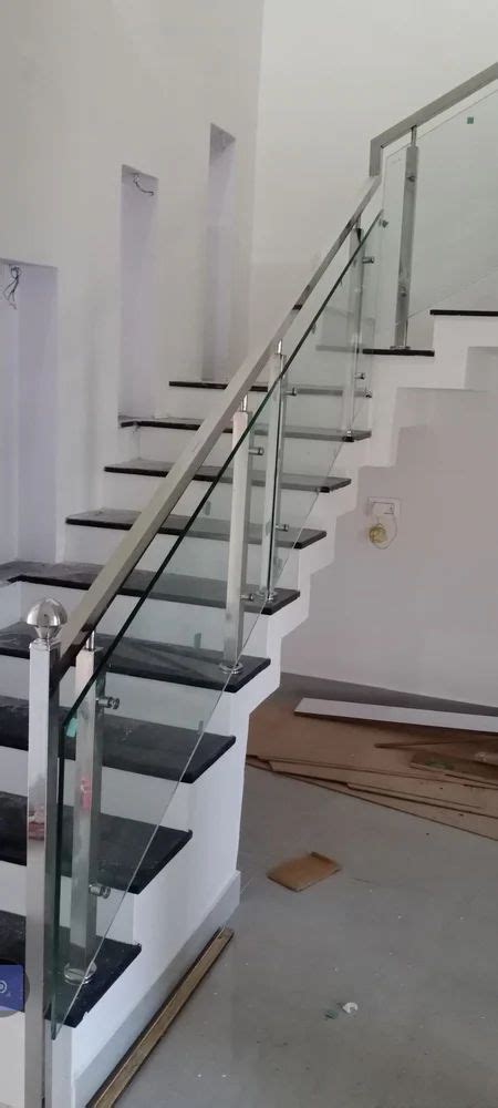 Stairs Stainless Steel Stair Glass Railing For Home At Feet In