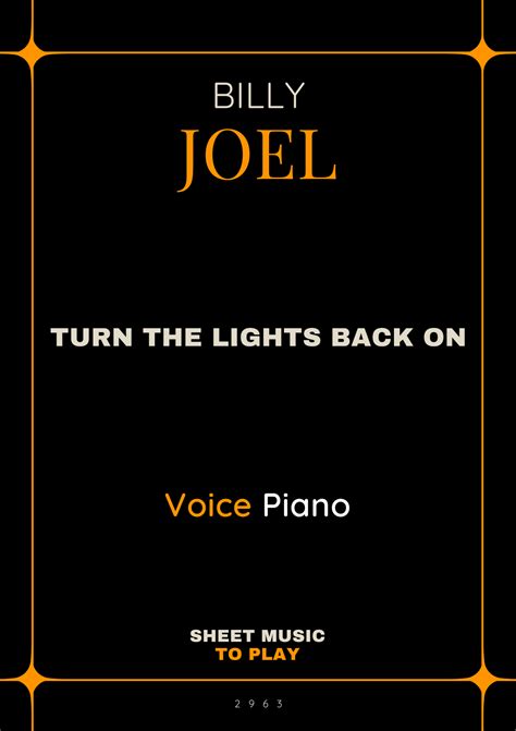 Turn The Lights Back On Arr C Sar Madeira By Billy Joel Sheet Music