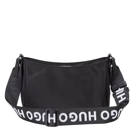 Hugo Small Bel Hobo Bag Black Frasers