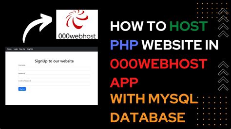 How To Host Php Website In Webhost With Mysql Database Manager Youtube