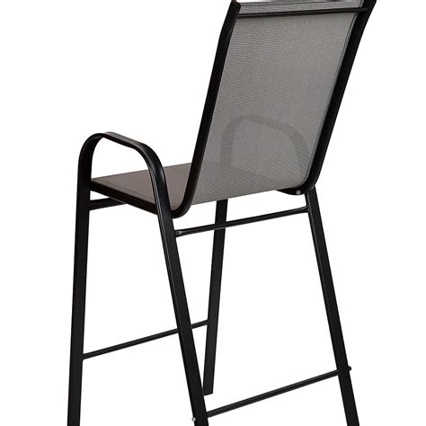 Alamont Home Brazos Modern Fabric Patio Barstool Set Of Gray Jj