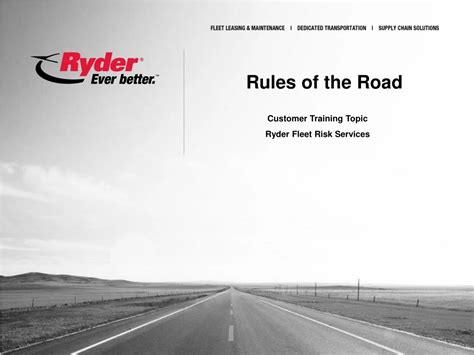 Ppt Rules Of The Road Powerpoint Presentation Free Download Id8824856