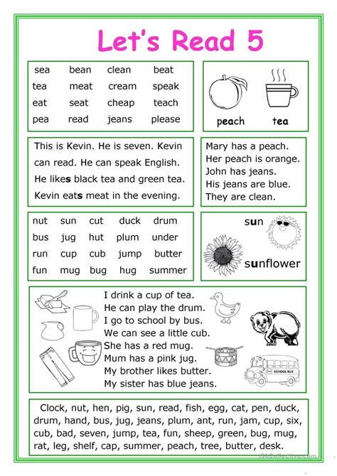 Esl Reading Activities For Beginners