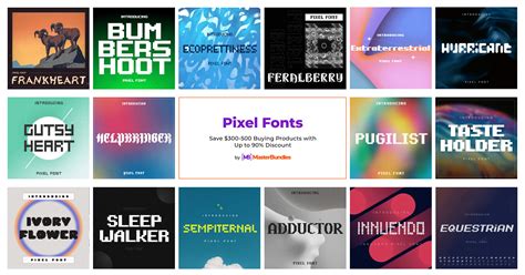 59+ Pixel Fonts 2026 - MasterBundles