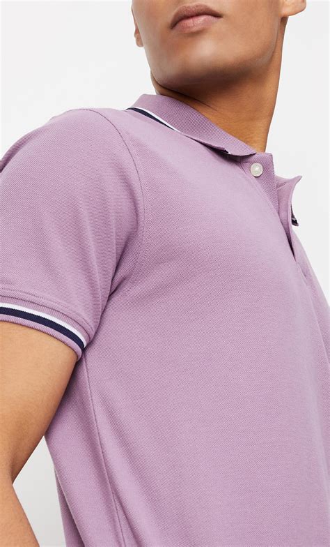 Buy Men Slim Fit Polo T Shirt With Striped Trim Online At Just Rs 4990 1000012749141 Max