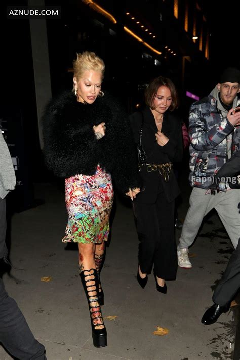 Rita Ora Sexy Spotted Flashing Her Hot Tits In A Beautiful Sheer Dress At Fashion Awards