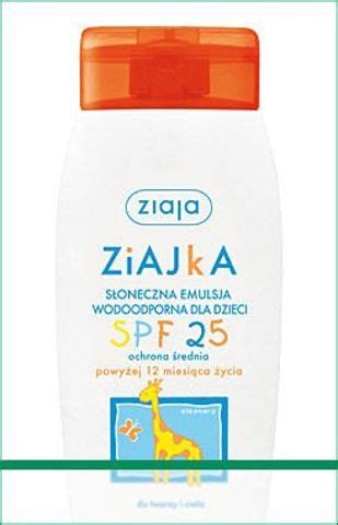 ZIAJA ZIAJKA Emulsja Do Opalania Dla Dzieci SPF 25 150ml Cena Opinie