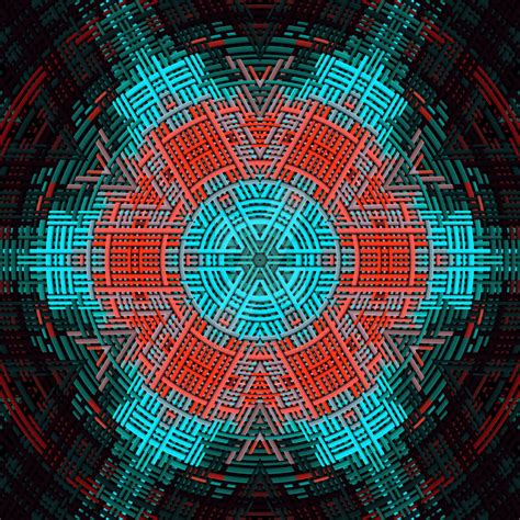 Weave Mandala Red Blue and Black by WormholeOrbital on DeviantArt