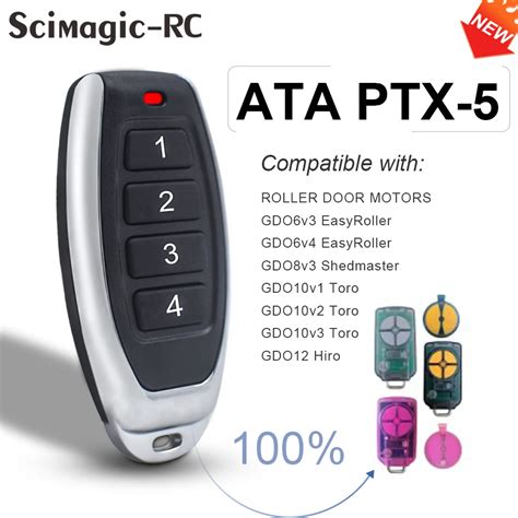 Compatible ATA PTX 5 TrioCode Garage Door Remote PTX 5v1 PTX 5v2 GDO