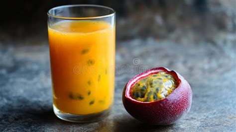 tropical bliss enjoying fresh passion fruit  zesty juice