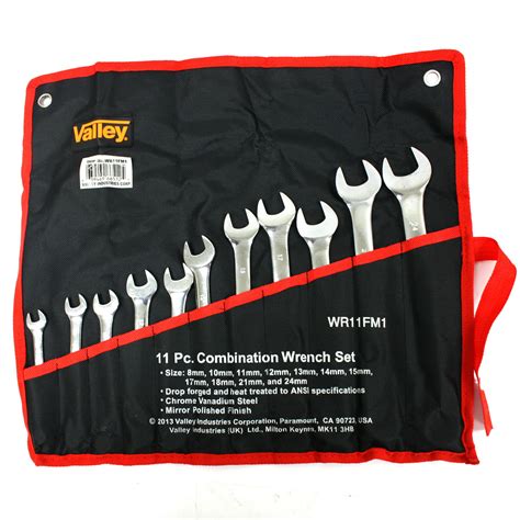 11 Pc Metric Combination Wrench Set 8 24 Mm Spanner Tool 12 Point