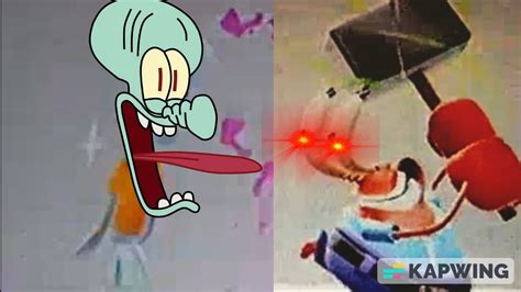 Mr Krabs Hits Squidward Hard With More Sounds Youtube