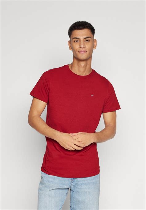 Tommy Jeans Slim Tee Basic T Shirt Magma Red Red Zalando Ie