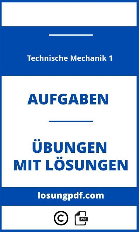 Technische Mechanik Bungen Mit L Sungen