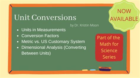 Unit Conversions Kristin Moon Science