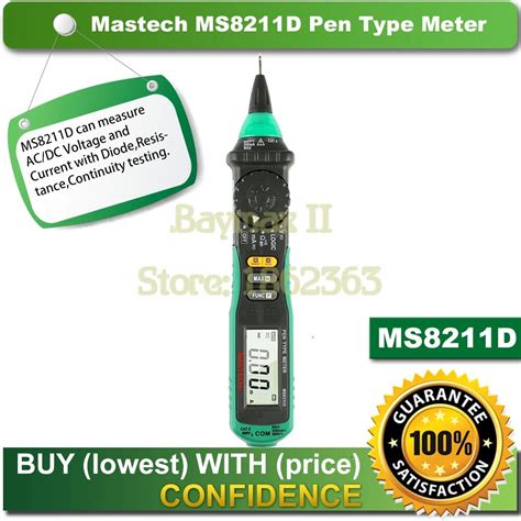 Mastech Ms8211d Pen Type Digital Multimeter Manual Auto Range Ac Dc