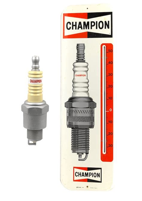 A Champion Spark Plugs Garage Display Thermometer French S