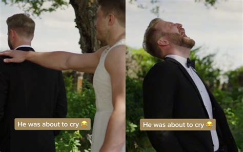 Bride Plays Hilarious Wedding Day Prank on Groom During First Look