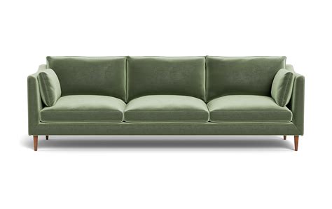 Caitlin Custom Seat Sofa By The Everygirl In Celadon Performance