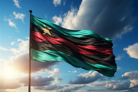 Premium Photo South Sudan Flag Waving Dramatically