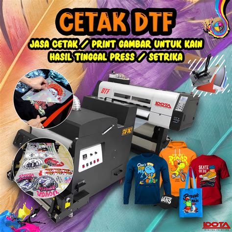 Jual Cetak Print Sablon DTF Meteran SIAP PRESS SETRIKA SABLON