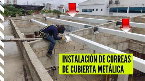 Instalaci N De Correas De Cubierta Met Lica Perfiles En C En Caj N