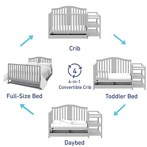 Graco Solano 5 In 1 Convertible Crib And Changer With Drawer Pebble