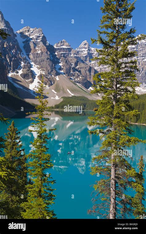 Moraine Lake Canadian Rockies Alberta Canada Stock Photo Alamy