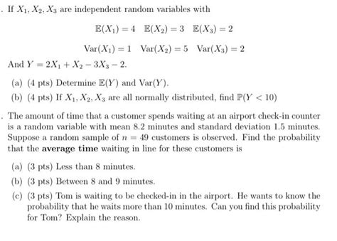 Solved If X X X Are Independent Random Variables With Chegg