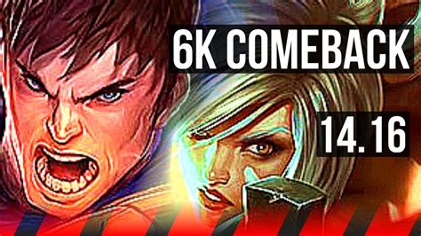 GAREN Vs RIVEN TOP 6k Comeback 47k DMG 700 Games Dominating 16