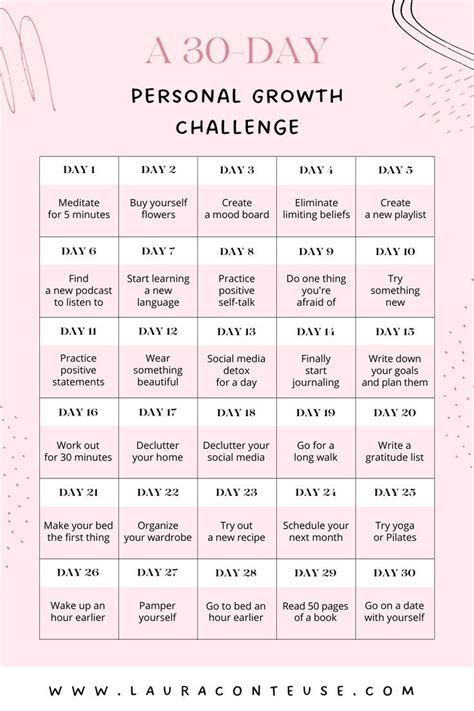 A 30 Day Personal Growth Challenge Self Improvement Self Improvement