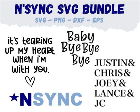 Nsync Svg NSYNC SVG Bundle Etsy Canada Nsync Sync Print On Demand