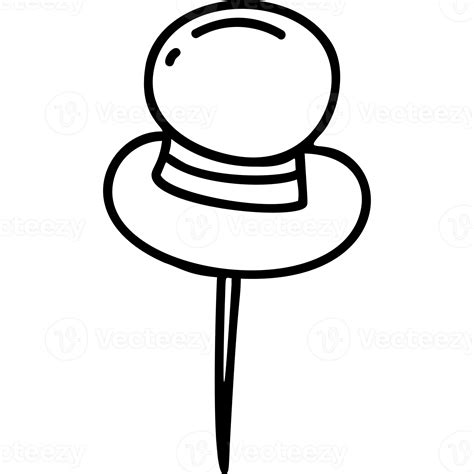Stationery. Paper needle pushpin 14386610 PNG