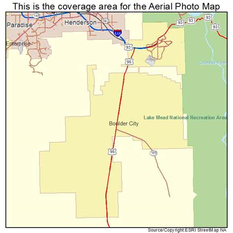 Aerial Photography Map of Boulder City, NV Nevada