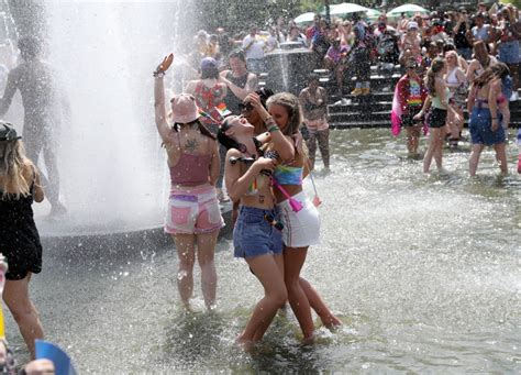 Dozens Go Topless For Annual Dyke March In Nyc