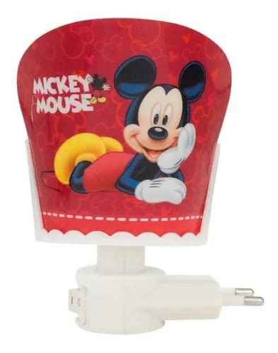 Lumin Ria Abajur Mickey Disney Licenciado Cor Da Estrutura Branco