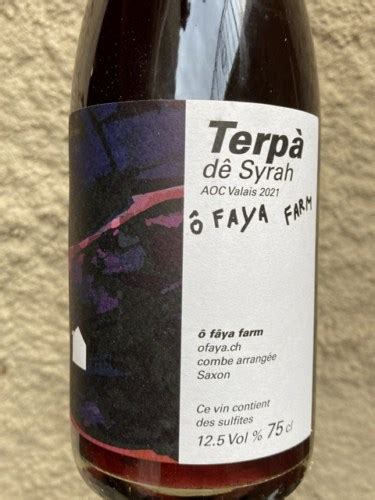 Ô Faya Farm Terpà dê Syrah Vivino