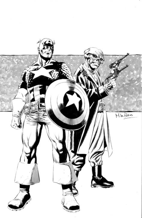 Mike Perkins Captain America And The Red Skull In Alberto Gonzalezs