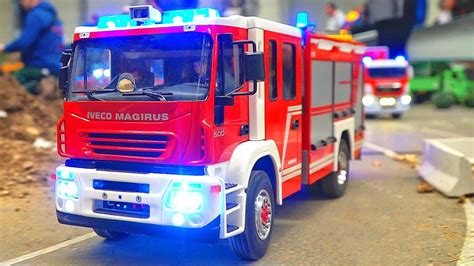 Rc Fire Fighter Trucks Fire Rescue Action Vol Youtube