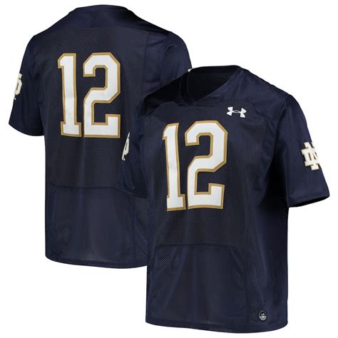 Mens Under Armour 12 Navy Notre Dame Fighting Irish Premiere Football