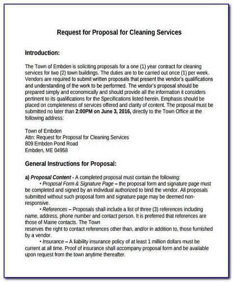 Commercial Cleaning Proposal Template Pdf Prosecution2012