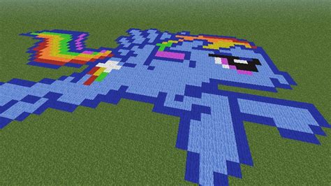 Rainbow Dash [Pixel Art] Kaunas Minecraft Project