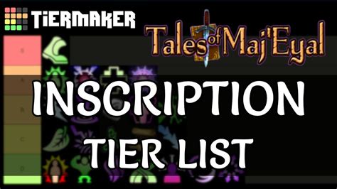 Tales Of Maj Eyal Inscription Tier List YouTube