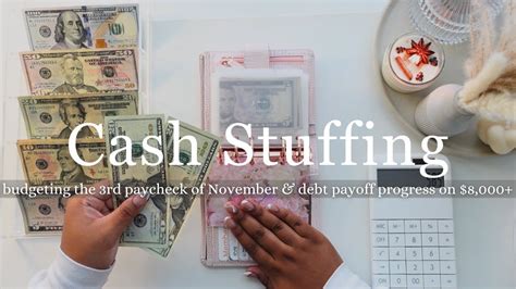 Cash Stuffing 585 November No 3 Cash Envelopes Debt Payoff Progress Snowball Method