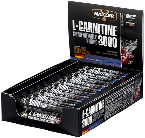 L-карнитин жидкий Maxler L-Carnitine 3000 1 ампула 25 мл — купить по ...