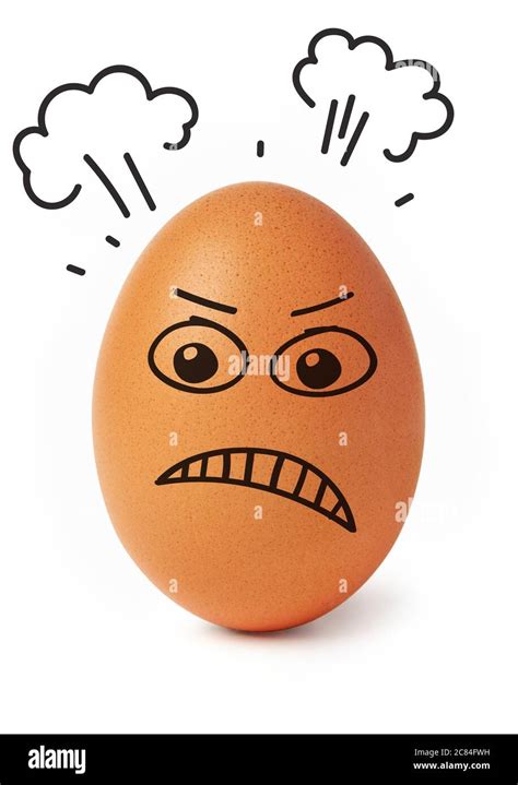 Egg with smiley face drawing, white background Stock Photo - Alamy