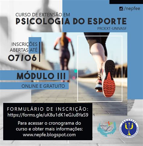 Inscrições Para O Módulo Iii Curso De Extensão Em Psicologia Do Esporte